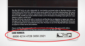 ray ban warranty card